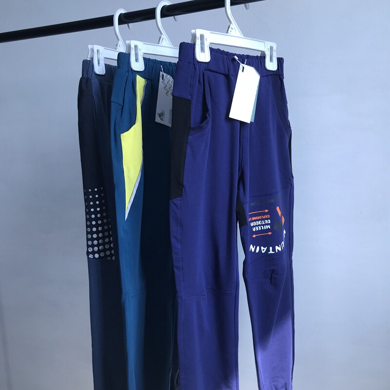 春秋季新款童装男童中大童小毛圈精梳纯棉卫裤子运动宽松休闲长裤