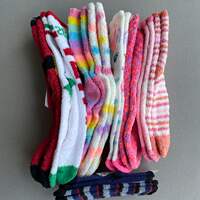 One card, two double-price foreign trade single autumn and winter floor socks for small, medium and large children, children's mid-calf anti-slip Christmas warm fleece socks thumbnail 7