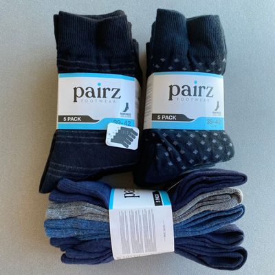 五双一卡价外贸单男士大童青少年品质袜中筒袜透气吸汗男袜棉袜子