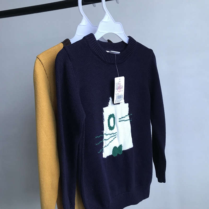 毛衣小中大童休闲长袖柔软纯棉