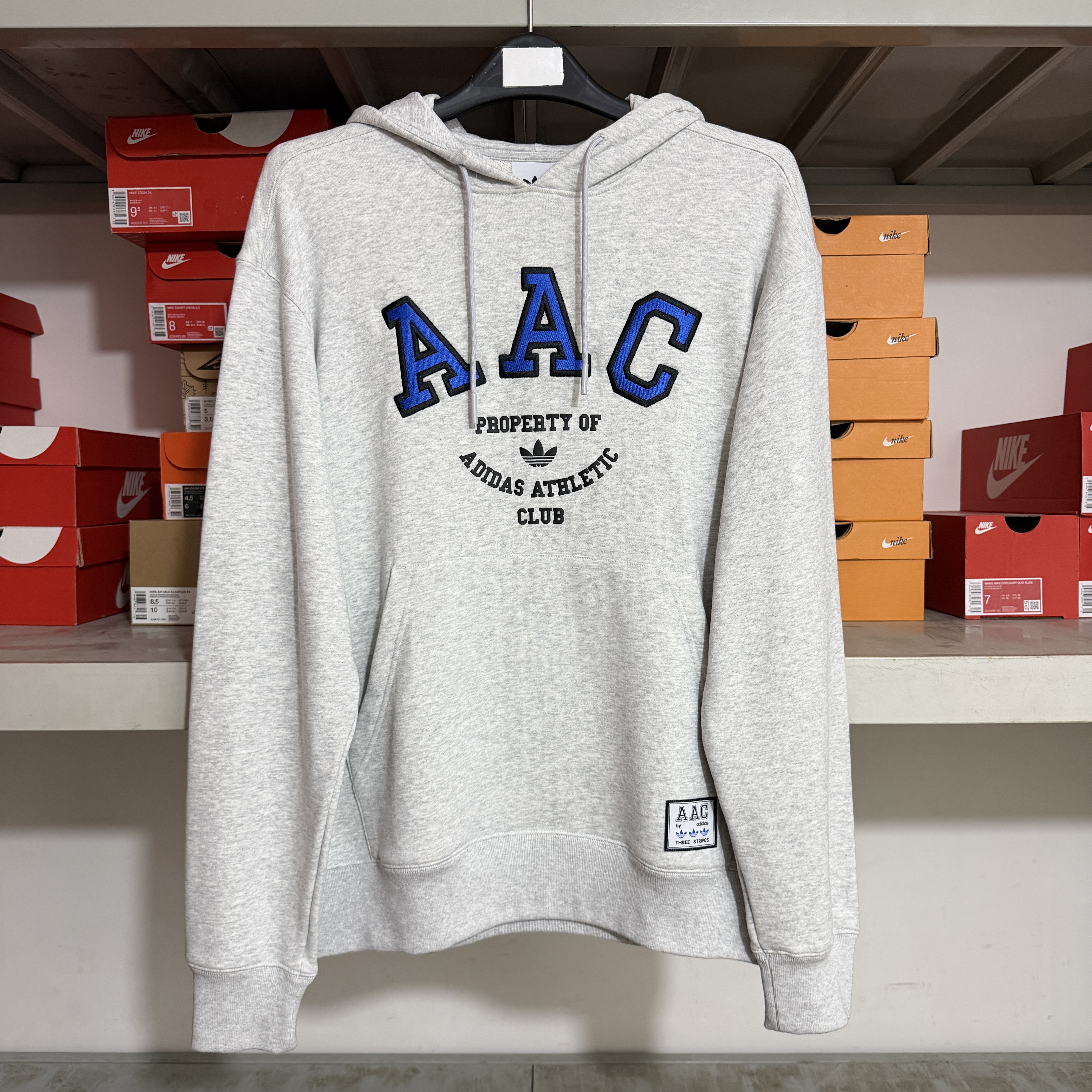 阿迪达斯 男子字母印花时尚休闲连帽运动卫衣IM4577