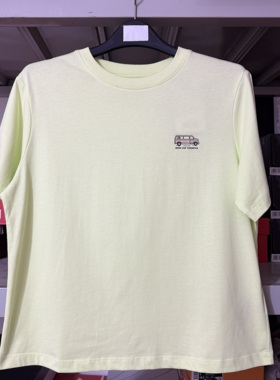 北面/TheNorthFace 女士夏季微标印花圆领短袖T恤88GP 绿色