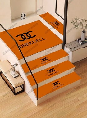 2025新款橙色楼梯垫入户门地垫家用防滑耐磨地毯楼梯踏步垫可刷洗