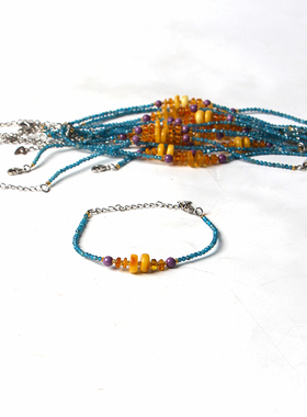 尖晶石蜜蜡手串手链时尚个性精致