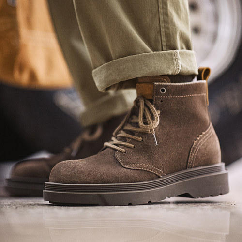 马登荒野岩棕增高马丁靴