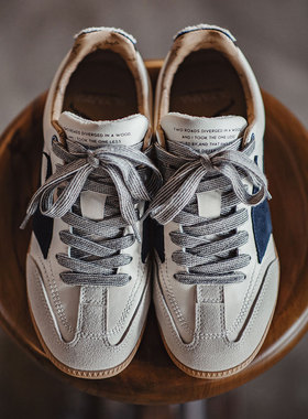 马登复古德训鞋男2026新款潮百搭平底板鞋阿甘运动休闲小白鞋