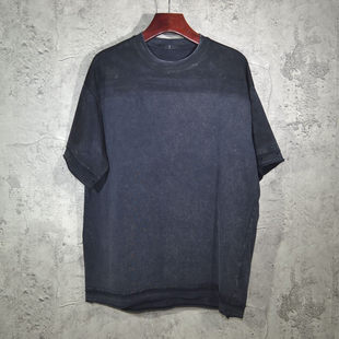 夏季julius7oversizeT恤破洞洗水做旧宽松型短袖男