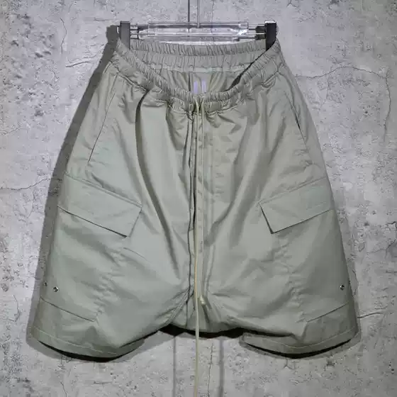 New ROrick shorts with double side pockets, hanging crotch, Haren pants, loose fitting five quarter pants for men