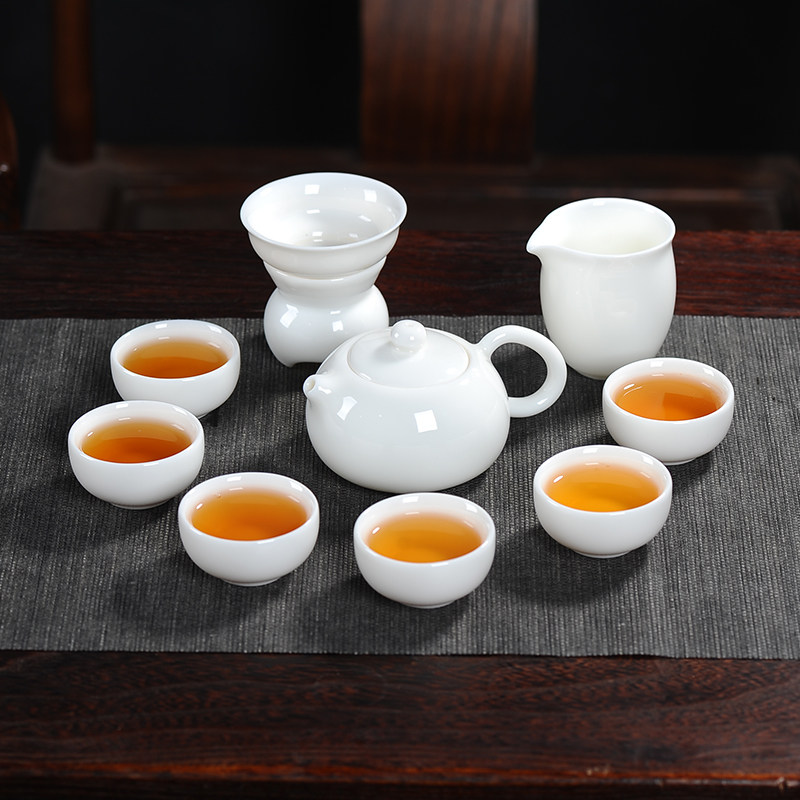 羊脂玉瓷德化白瓷全套功夫茶具礼盒套装节日支持定制礼盒包装