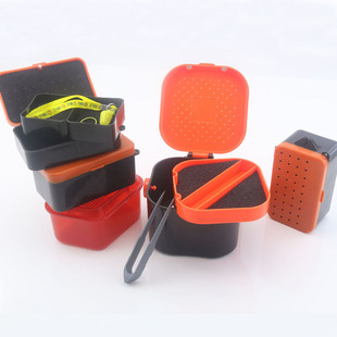 红虫蚯蚓盒子沙蚕活饵渔具盒多功能 保湿透气防跑虫 鱼具用品配件