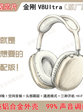 顶配瑞昱金刚V8Ultra头戴式蓝牙耳机Max主动降噪华强北airmax耳机