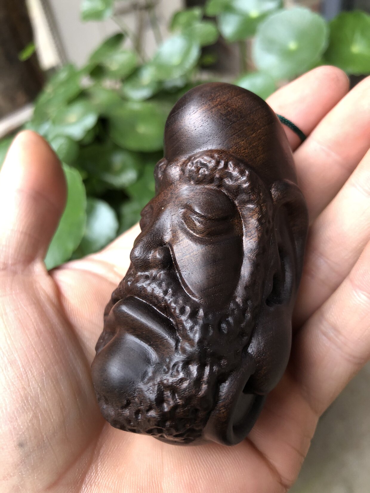 金丝楠乌木阴沉木 达摩把件 黄料绿料 果香药香 木雕转运把玩