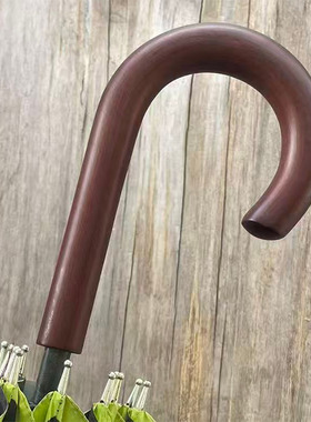 12mm插孔高档实木弯勾手柄雨伞配件伞头伞柄修伞长杆雨伞握把挂勾