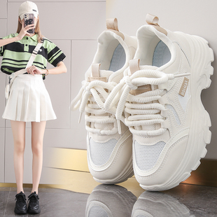 女鞋小码33 34网面老爹鞋2025新款镂空网面休闲运动跑步鞋大码41