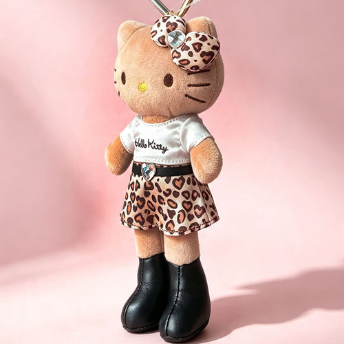 日本官方正品正版HelloKitty公仔包挂件豹纹托特饰挂饰kt猫凯蒂猫
