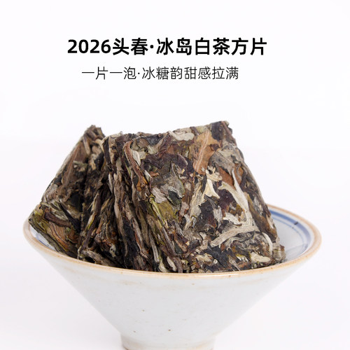 吃茶哥2026头春冰岛白牡丹小方片