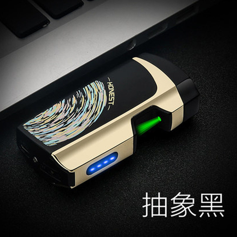 百诚荣耀1号红外感应双电弧打火机创意USB充电点烟器个性定制