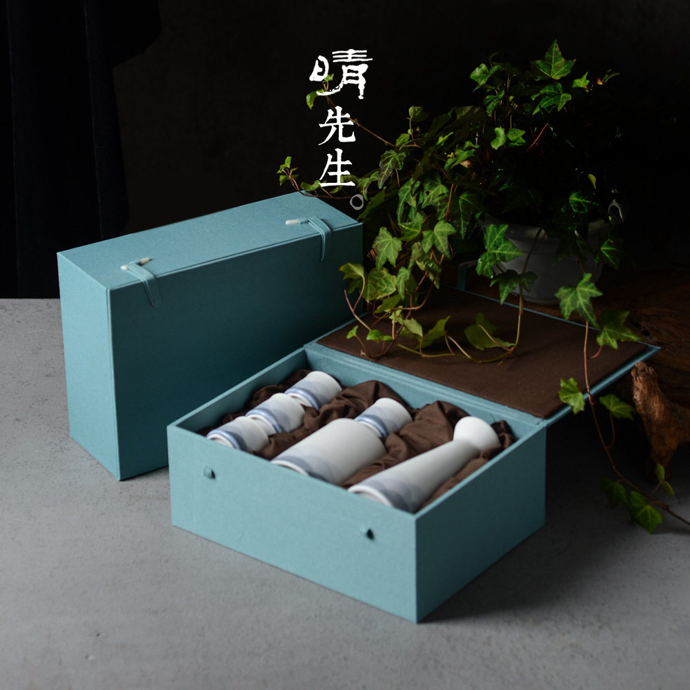 酒具套装布艺锦盒茶具包装盒高档茶杯茶壶礼品盒送礼盒子定