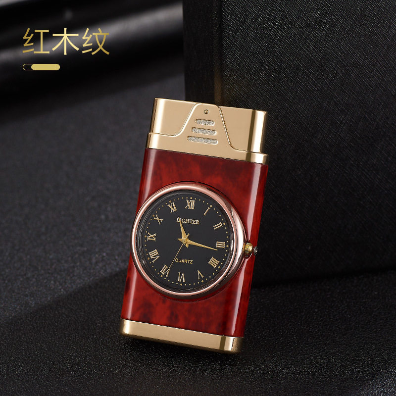 HF603直压式创意手表打火机创意金属直冲防风打火机手表点烟器