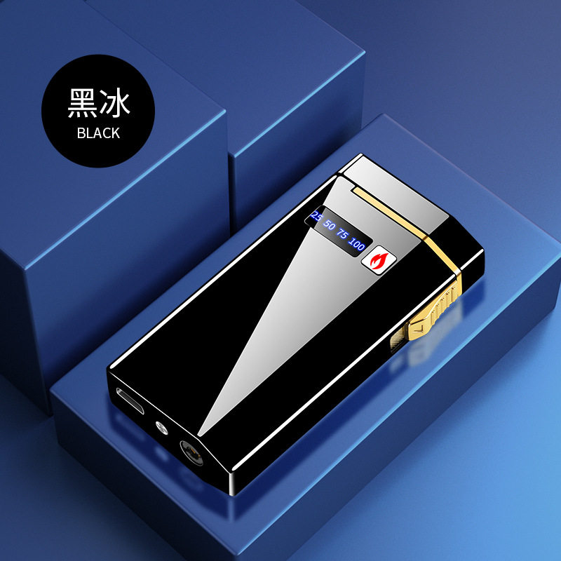 KJ908创意个性礼品打火机电弧直冲充电防风气电双用打火机