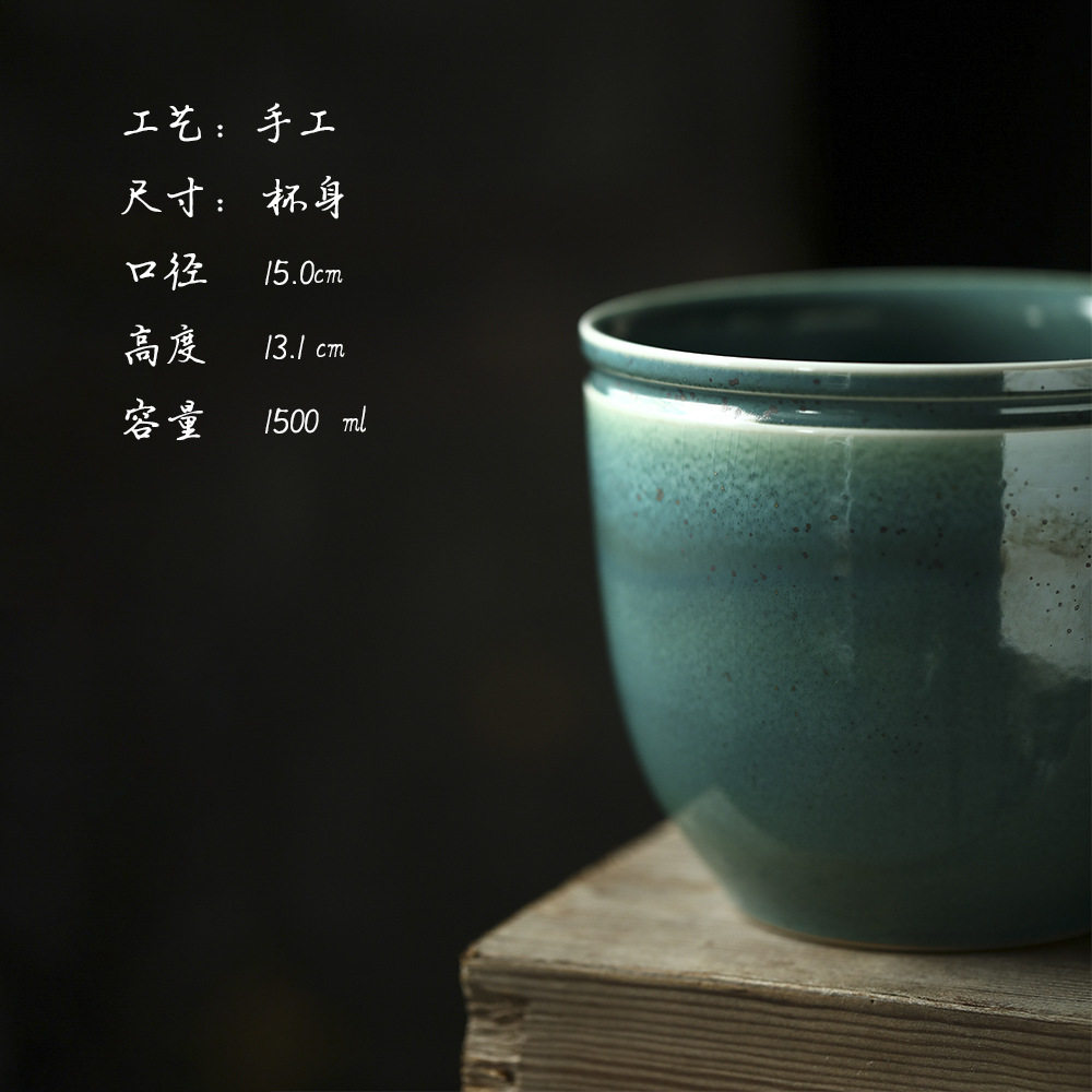 景德镇陶瓷水盂茶洗家用茶渣缸功夫茶具配件大号建水茶道零配笔洗