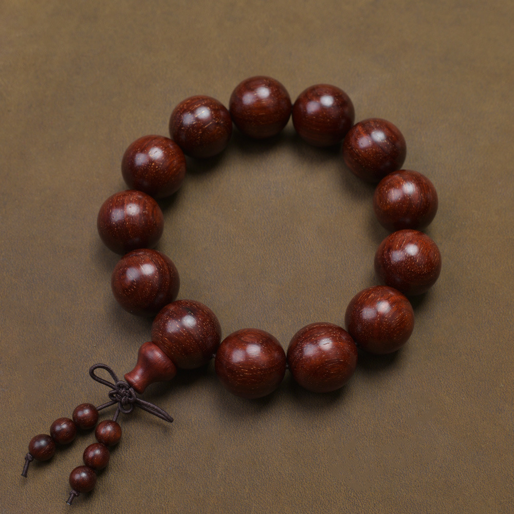 赞比亚小叶紫檀DIY桃花款手链0.8mm108颗男女士手持串老料佛念珠