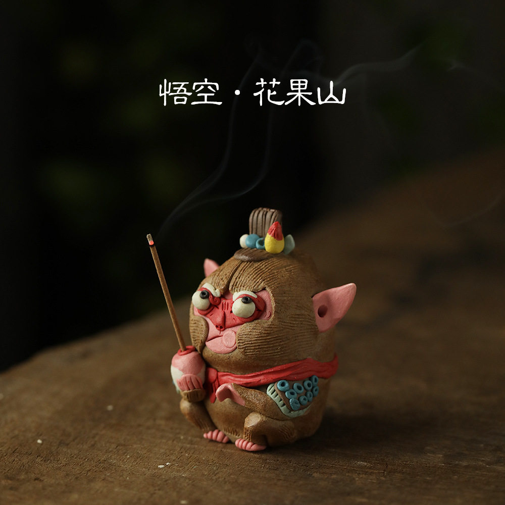 景德镇西游记猪茶宠猪摆件倒流香炉貔貅精品可养可爱新年八戒