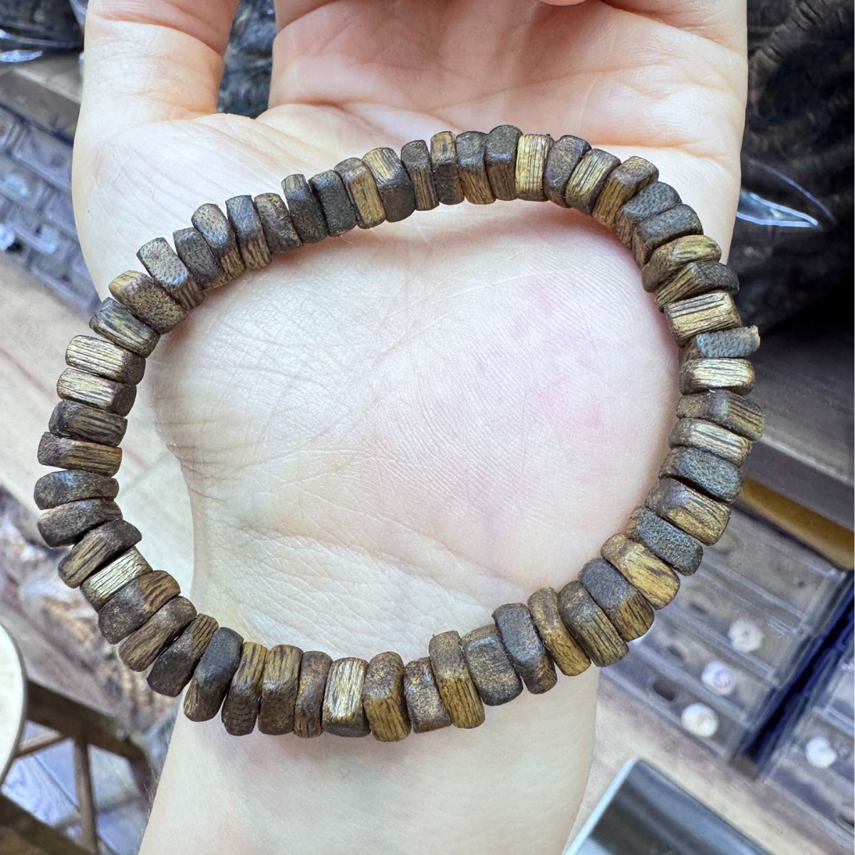 天然沉香木隔片散珠8-10mm散珠隔珠单颗不规整配珠复古中国风