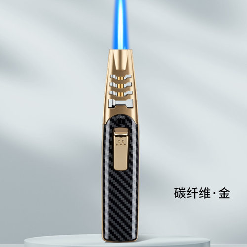 持久定火燃烧充气喷枪点艾灸雪茄烧炭烧烤金属直冲打火机HB707