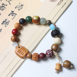 五行补水木金火土手链男女款香灰琉璃十八籽多宝手串菩提平衡手持