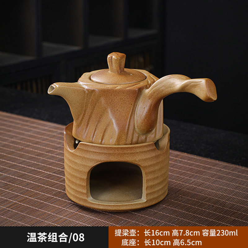 围炉煮茶碳炉户外烧烤炉温茶暖酒壶复古柴烧陶瓷家用炭炉烤茶套装
