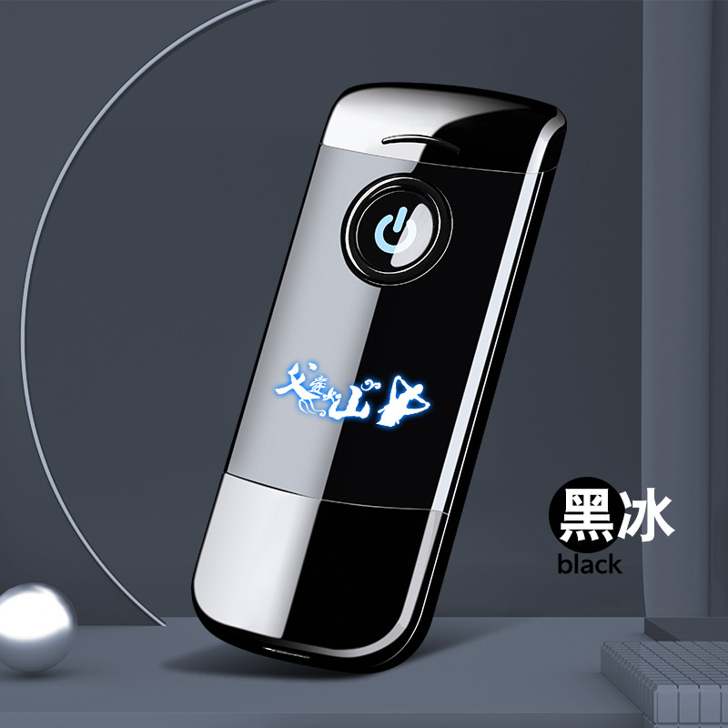 充电打火机全屏液晶触摸双电弧订制广告火机跨境