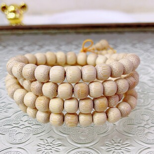 金丝竹108颗佛珠手链 鱼籽蛇纹多圈圆珠竹节老型算盘灯笼文玩