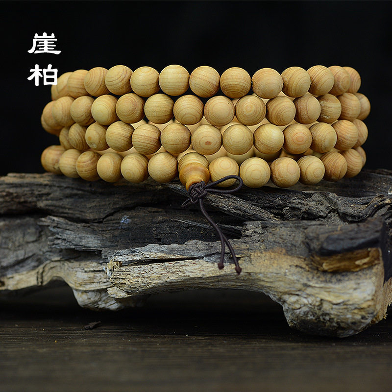 太行佛珠手串108颗念珠手链老料高油性素珠情侣文玩饰品手持崖柏
