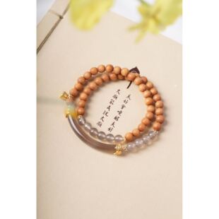 猫爪吊坠切手链手串手工女佛珠文玩国风DIY手链芭比檀木