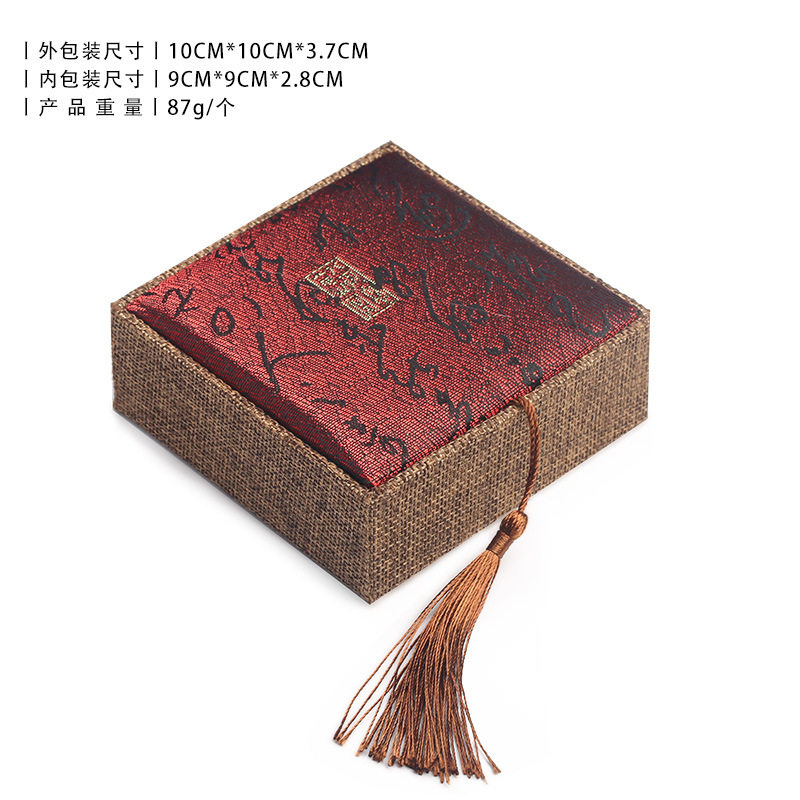 佛珠手镯盒子手串盒现货包装盒手链包装麻布盒