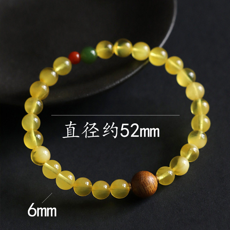女清新甜美小熊招财猫手串手饰新中式南红绿松石蜜蜡貔貅手链