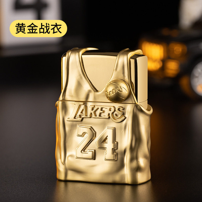经典24号球衣盔甲金属打火机可旋转篮球煤油打火机高端送礼佳品