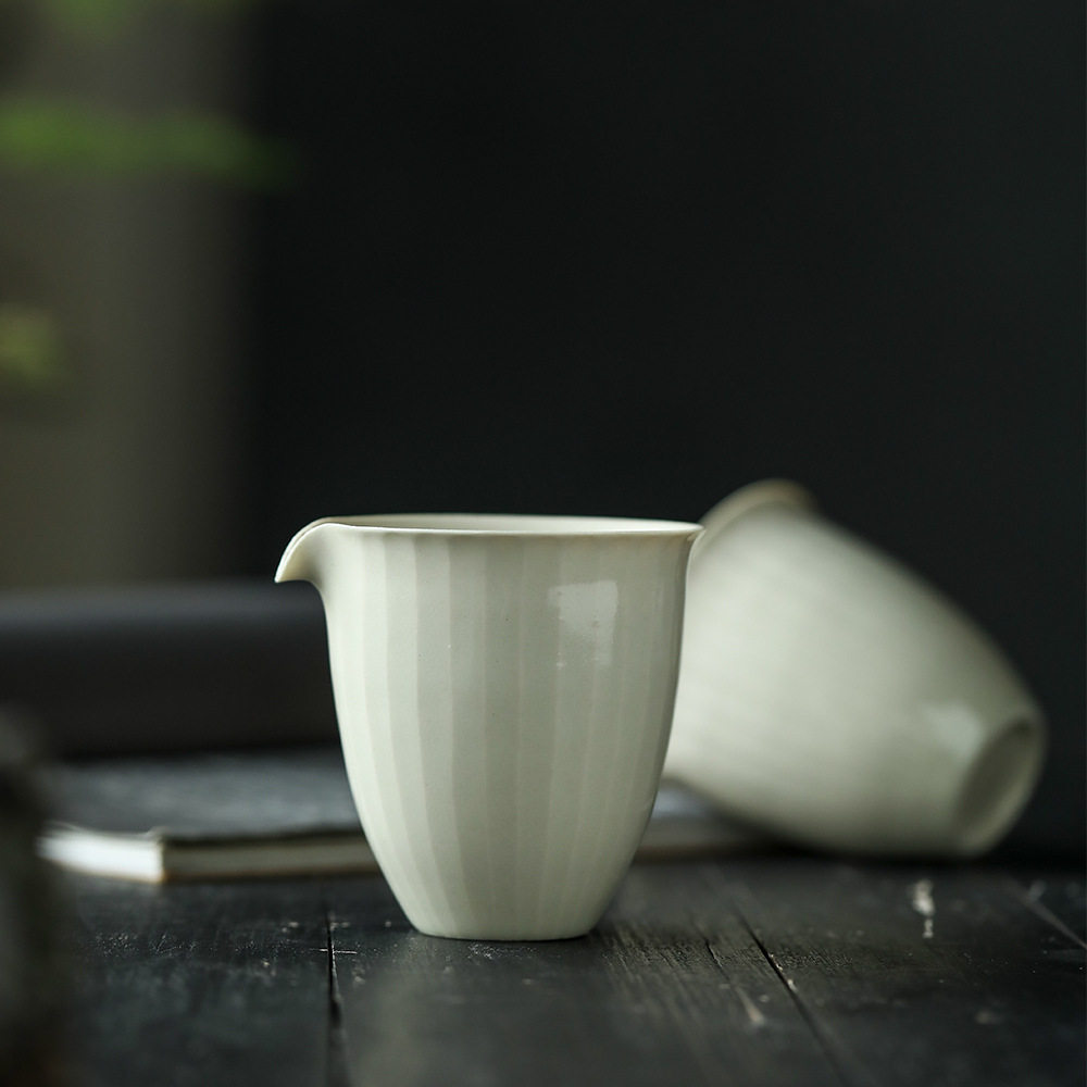 全手工拉坯刻刀肌理公道杯茶海匀杯出断水佳颂器手作小公道杯