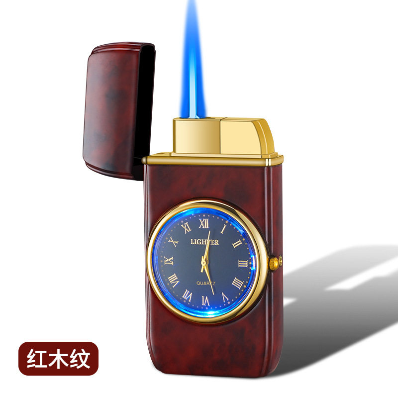 创意电子手表打火机金属直冲蓝焰防风礼品广告制作打火机HF607