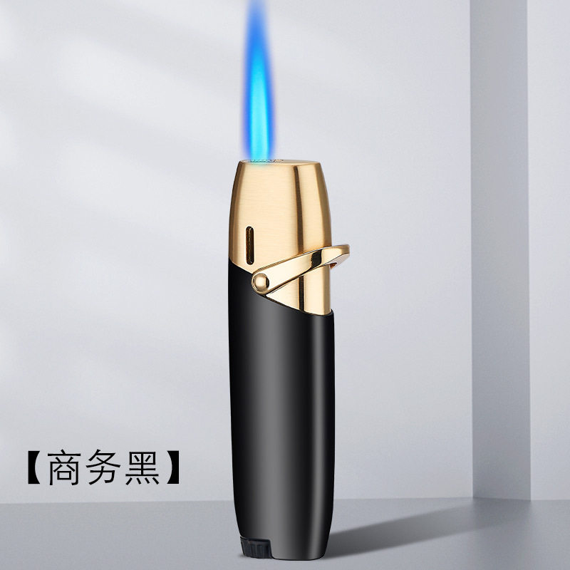 2021新款迷你便携式女士金属直冲蓝焰充气打火机AW729