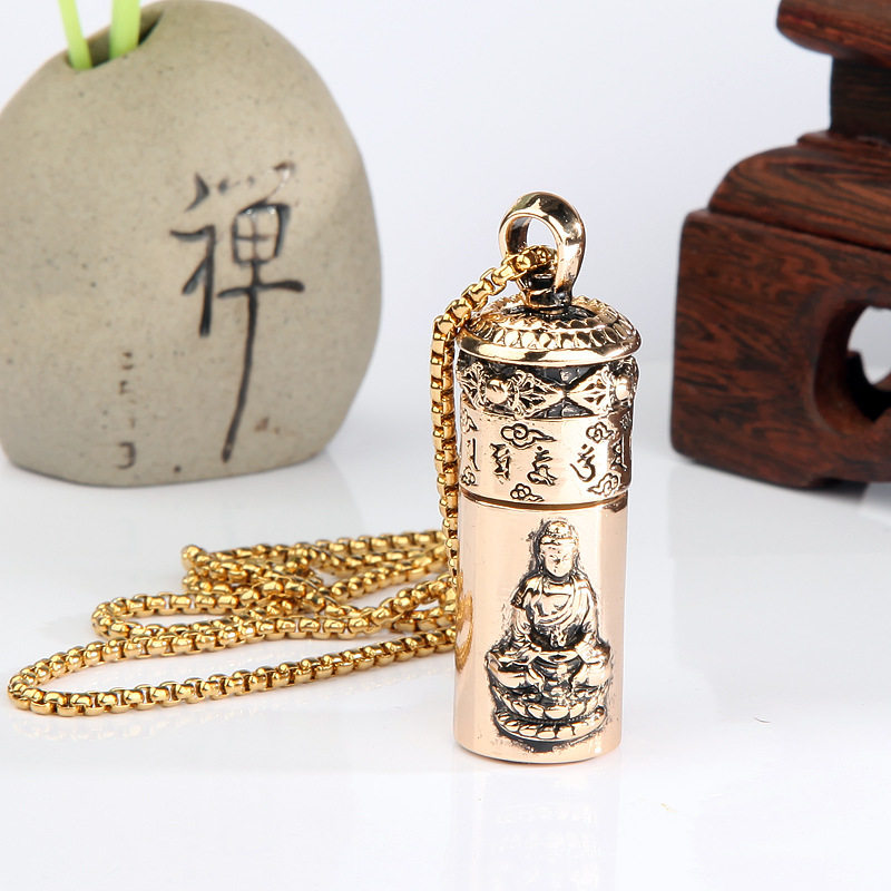 首领215煤油打火机创意复古雕刻六字真言情侣挂坠砂轮打火机礼品