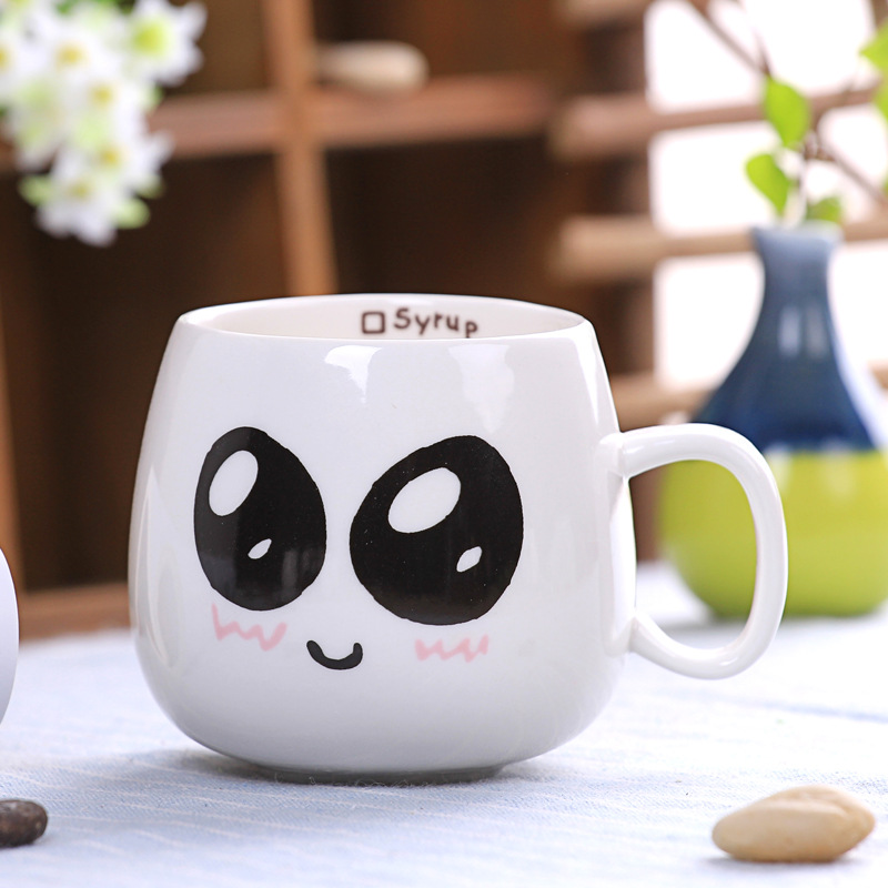 实用陶瓷精品表情萌杯可爱卡通创意水杯公司礼品随手礼定广告