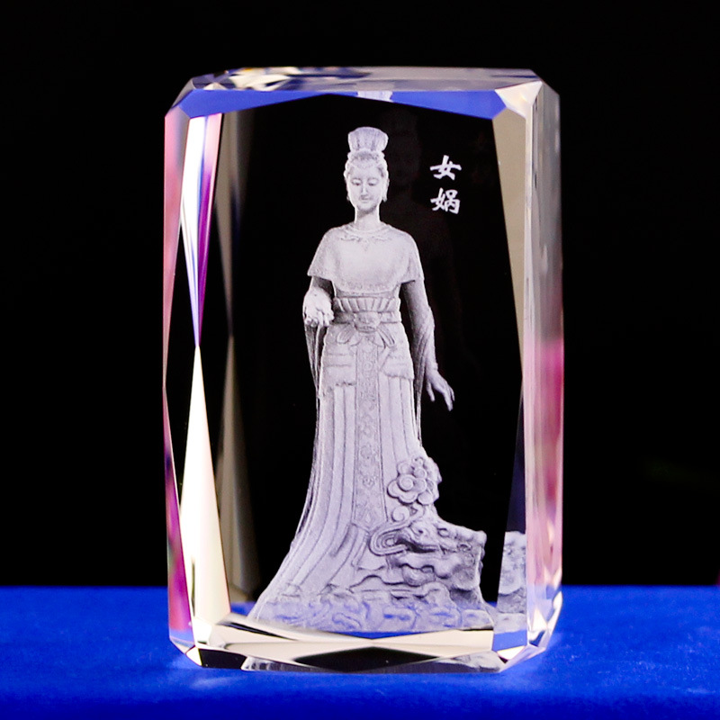 水晶雕像女娲大号水晶摆件礼品旅游纪念品精美白水晶精工