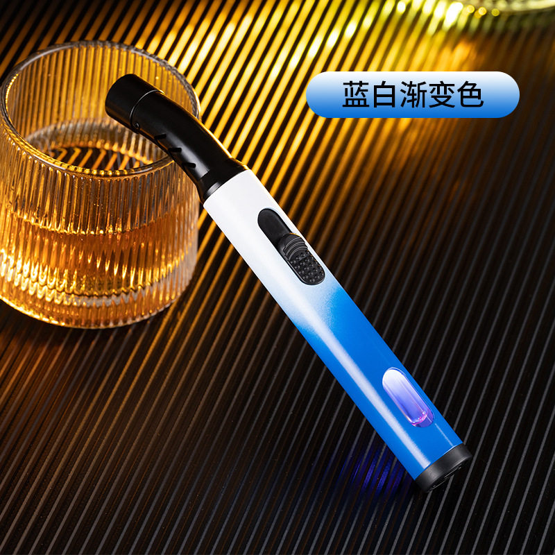 直冲打火机艾灸雪茄专用喷枪便携式户外手持喷枪发光透视气窗跨境