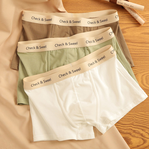 内裤男纯棉四角裤潮流个性宽松透气青少年男式夏季男生平角短裤头