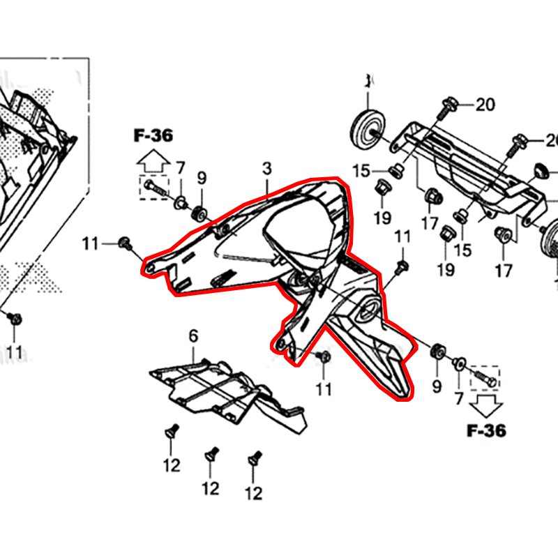 原装进口CBR500R/CB500X牌照架