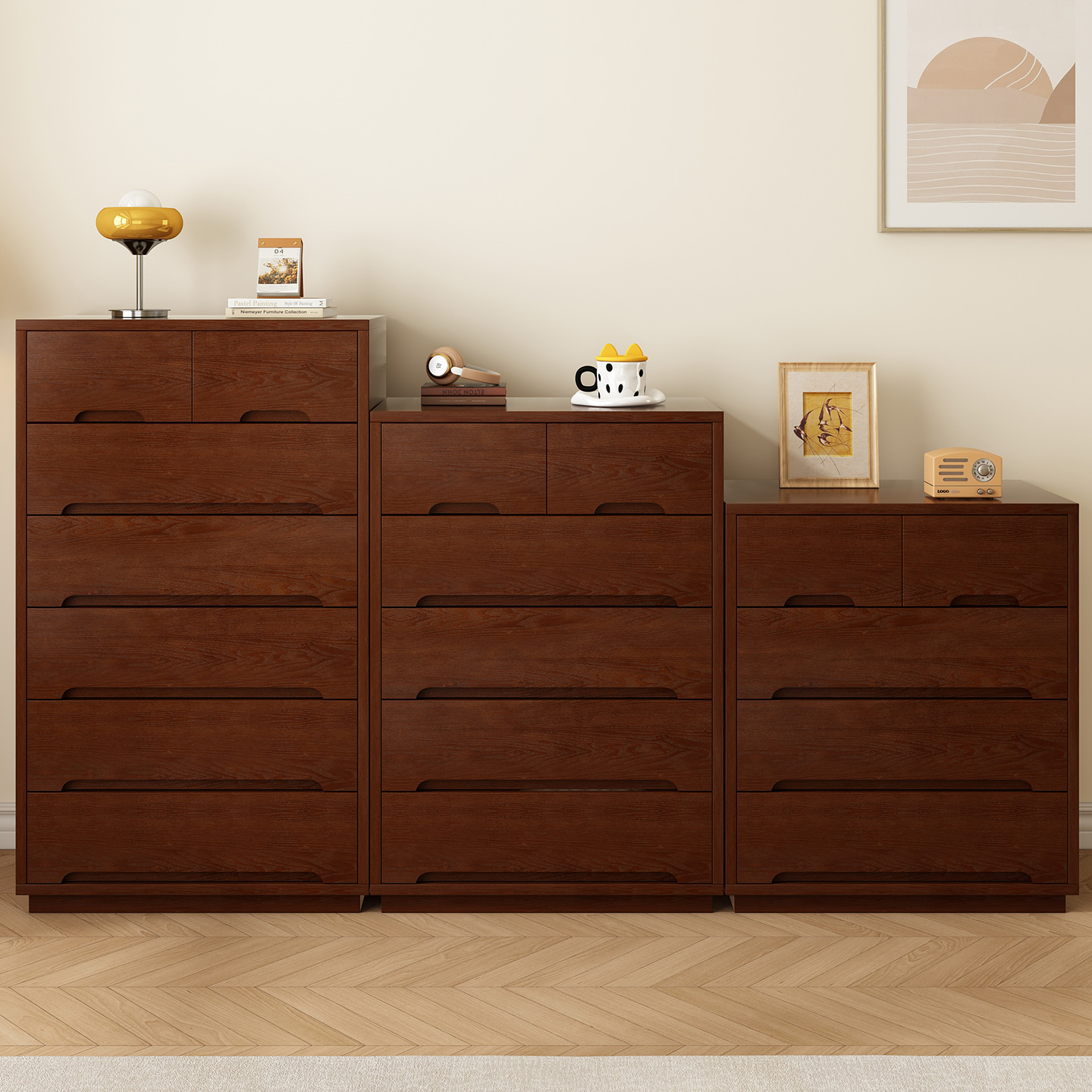 实木斗柜复古卧室床头收纳五斗柜