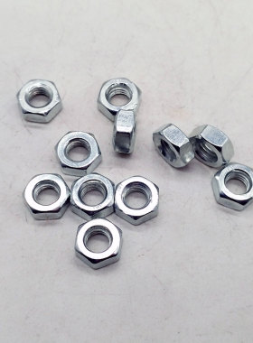 镀锌六角螺母螺帽螺丝母小螺母 M2 M2.5 2mm 2.5mm