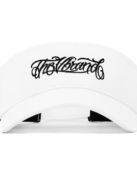 THE V BRAND美式街头国潮花体字Logo刺绣夏季无顶遮阳帽太阳帽